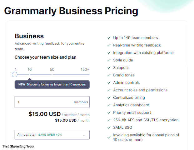 Grammarly Business Pricing Plans Grammarly Business Pricing Plans