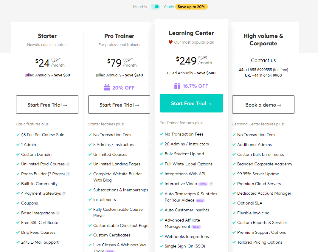 LearnWorlds Pricing 1 LearnWorlds Pricing