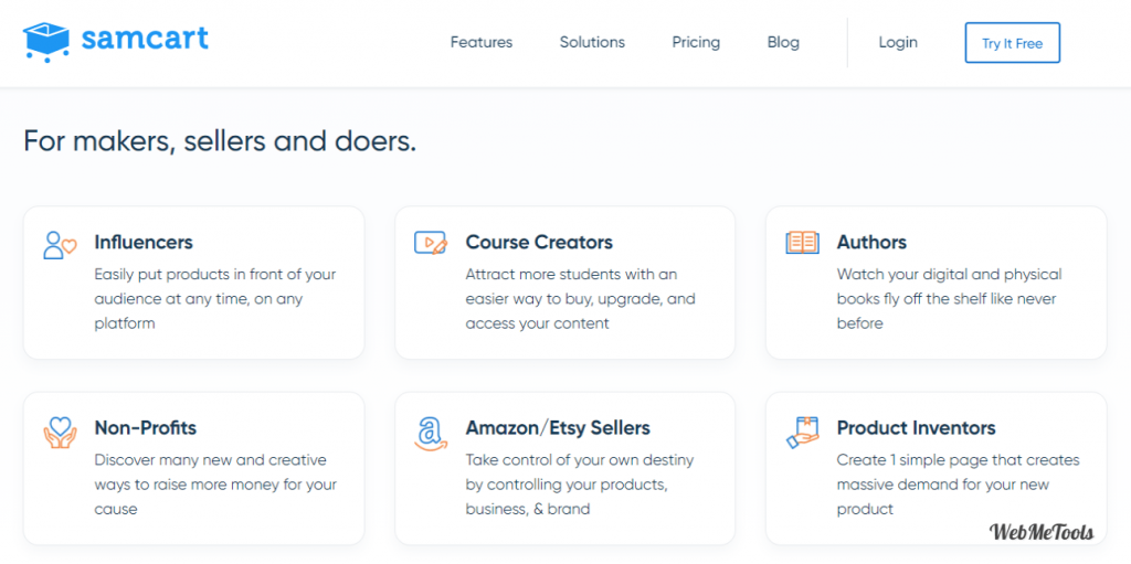 SamCart eCommerce Platform home SamCart Features