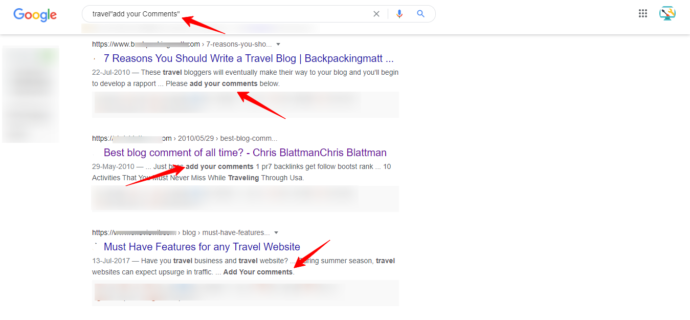 image 8 How to find Sites that Accept Comments