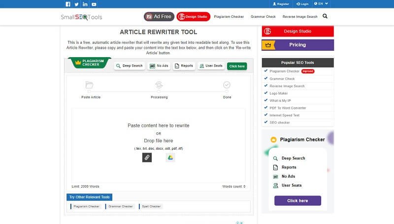 SmallSEOTools SmallSEOTools rewriter tool
