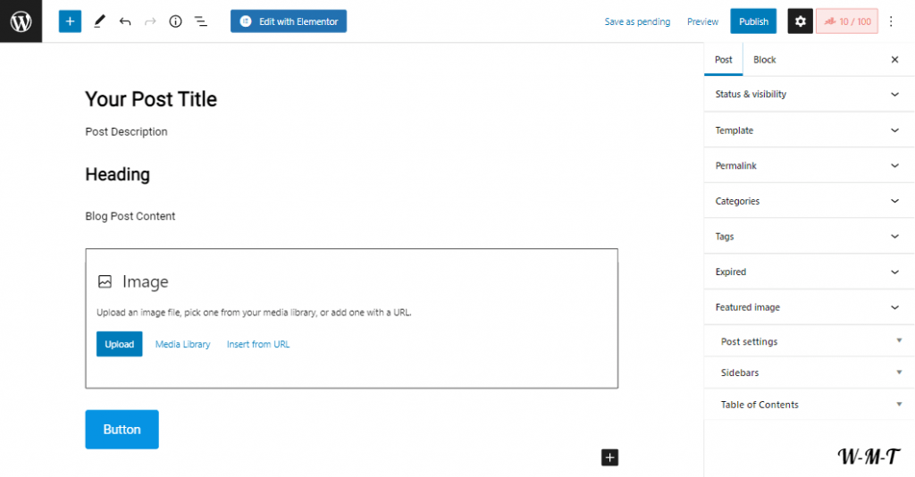 WordPress Gutenberg Editor New Post WordPress Gutenberg Editor New Post