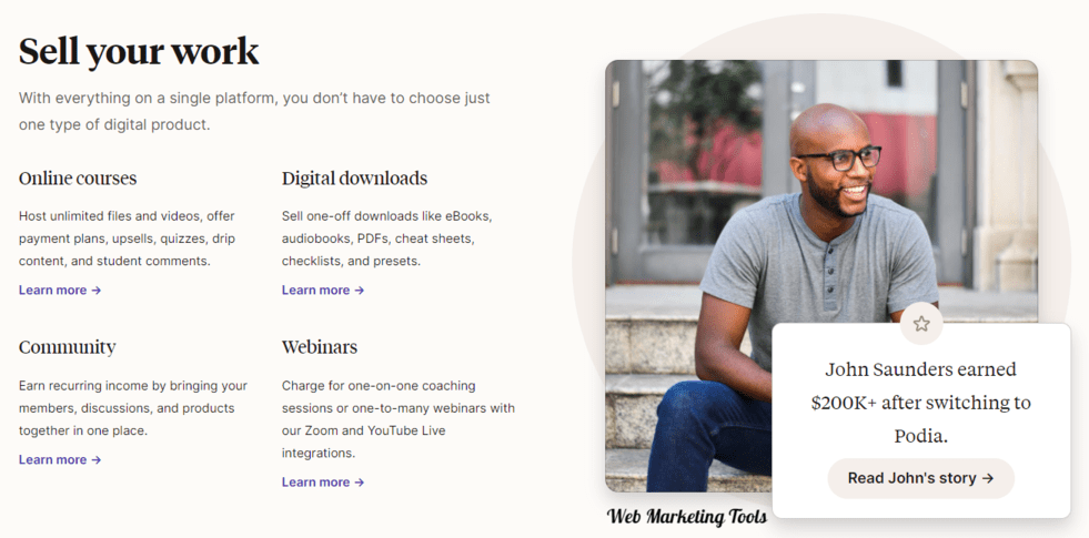 Podia Course Features Podia Course Features