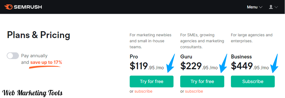Semrush Plans Pricing Semrush-Plans-Pricing