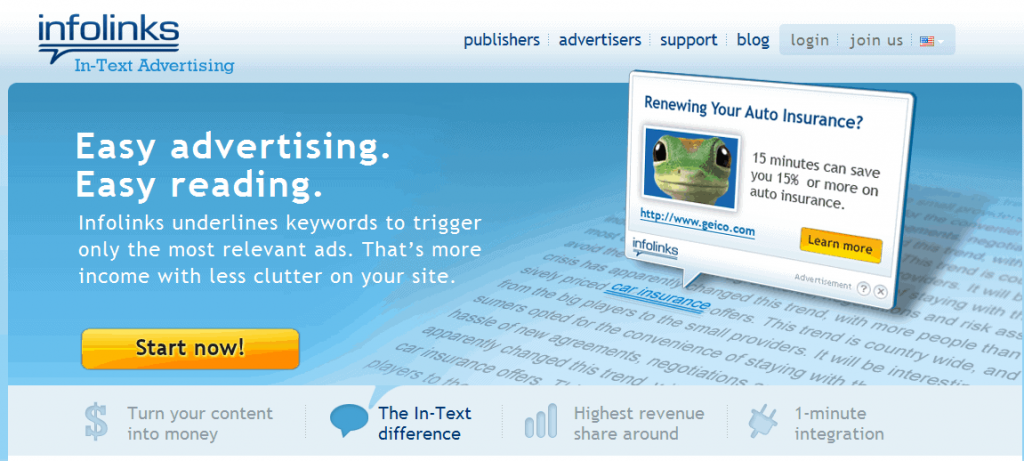 infolinks home page infolinks home page