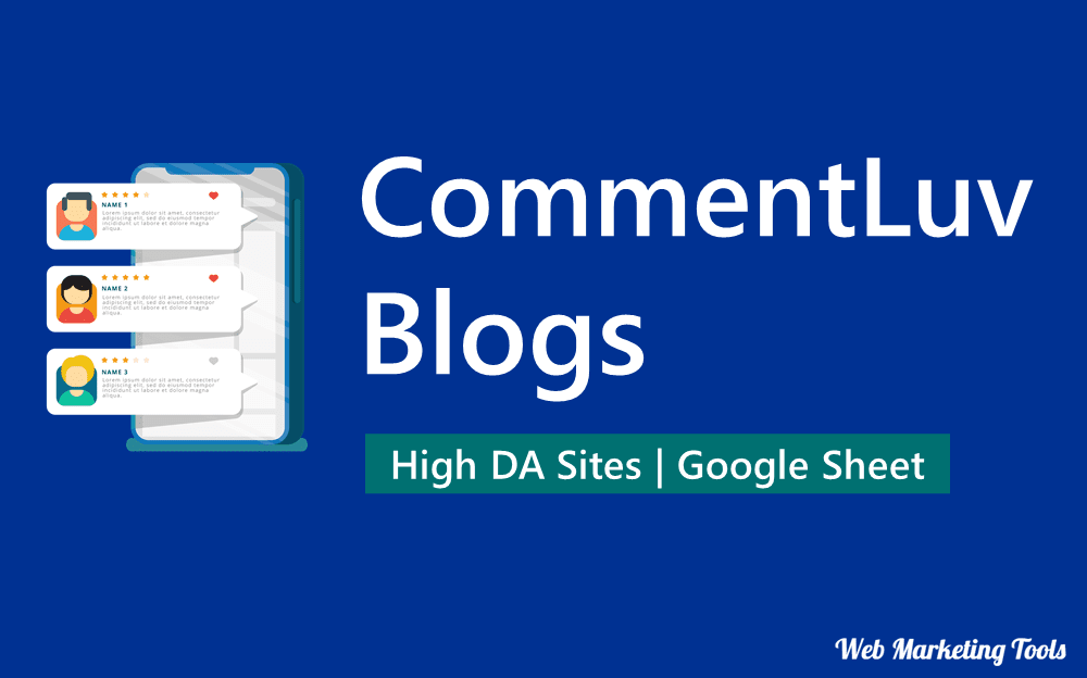 CommentLuv Blog Sites List CommentLuv Blog Sites List