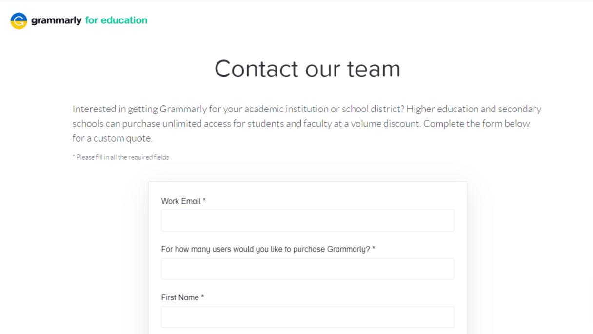 Grammarly for Education Plans and Pricing Purchase 1 Grammarly For Student