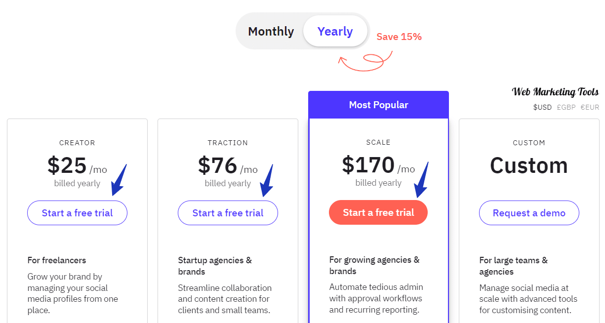 Sendible Pricing Plans Yearly Sendible Pricing Plans Yearly