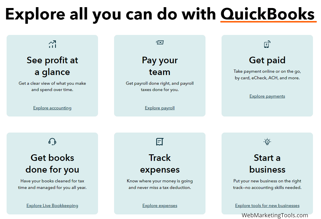 What you can do with QuickBooks