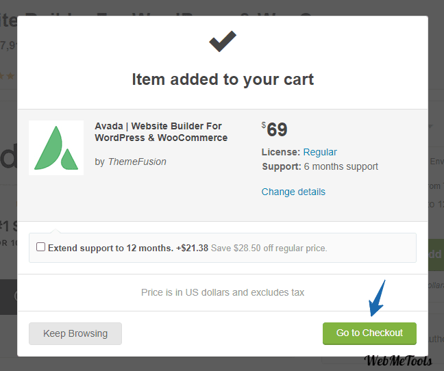 Avada Added to Cart Avada Added to Cart