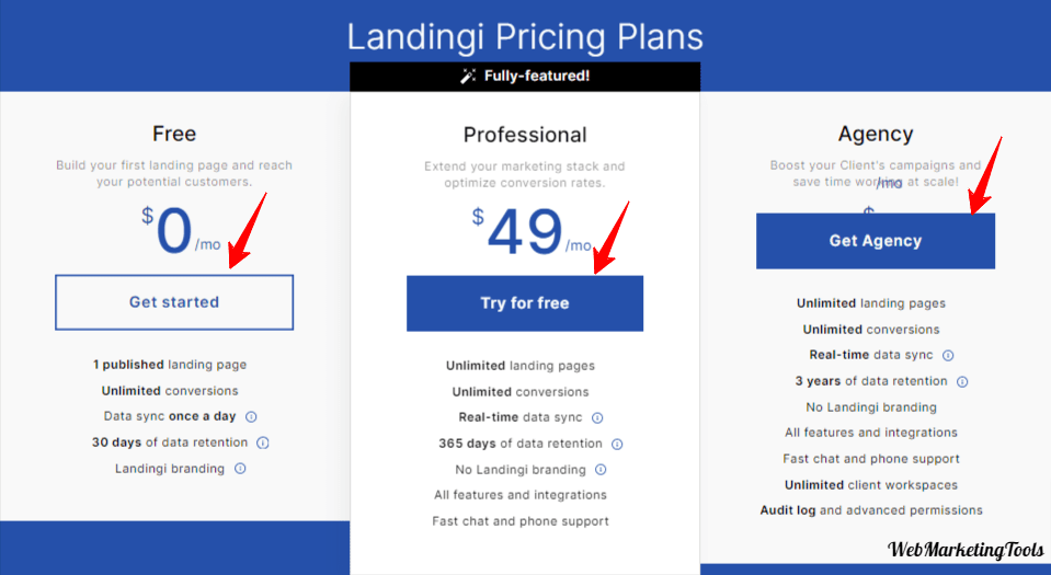 Landingi Pricing Full Features 1 1 Landingi plans review