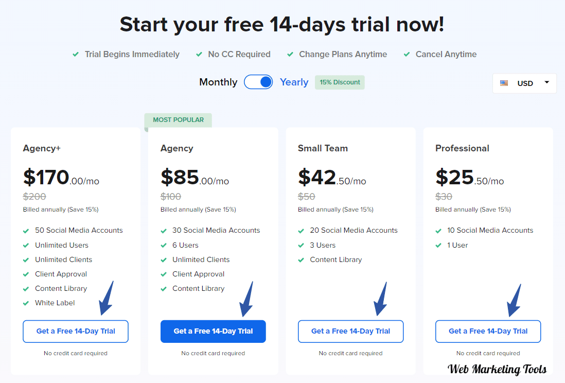 SocialPilot Pricing Plans Yearly SocialPilot Pricing Plans Yearly