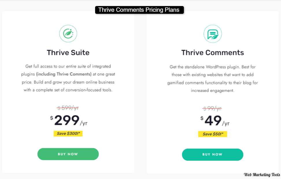 Thrive Comments Plans 1 Thrive Comments Plans