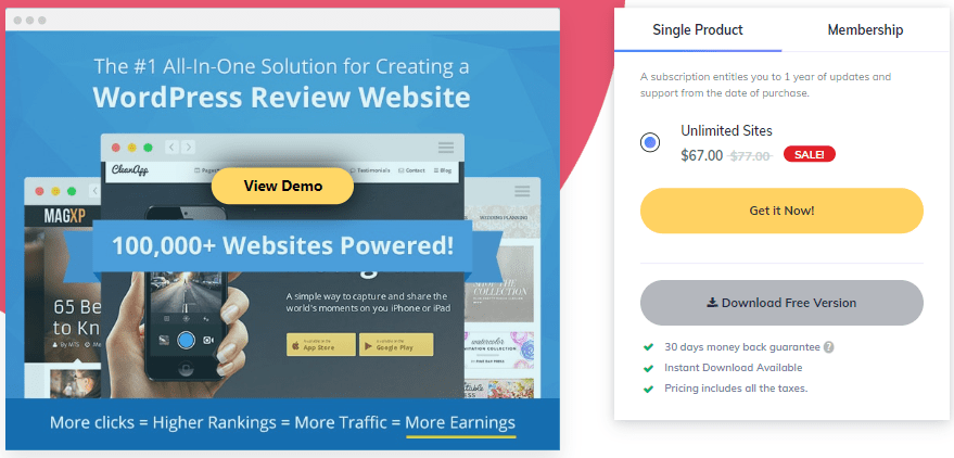 WP Review Plugin Pricing WP Review Pro Plugin Pricing