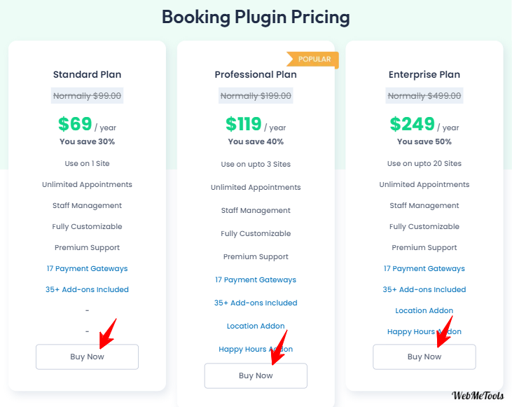 BookingPress Plugin Pricing BookingPress Plugin Pricing