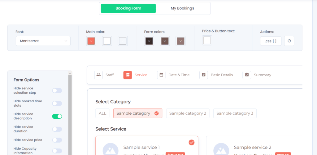 customization on BookingPress 1 customization on BookingPress