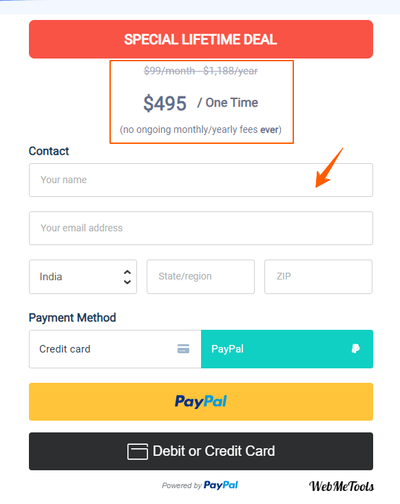 ConvertBox Checkout Form Personal Details ConvertBox Checkout Form Personal Details