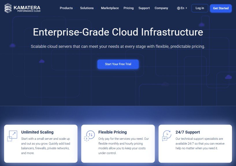 Kamatera Homepage Kamatera Homepage