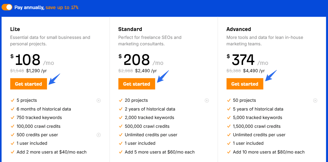 Ahrefs Pricing Plans Ahrefs Pricing Plans