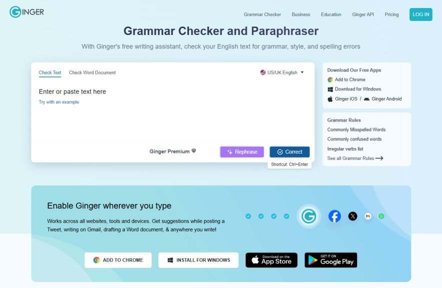 Ginger Grammar Checker Website Ginger Grammar Checker Website