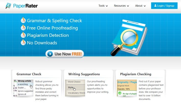 PaperRater Website PaperRater Website