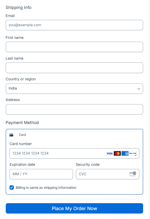 Samcart shipping details Samcart shipping details