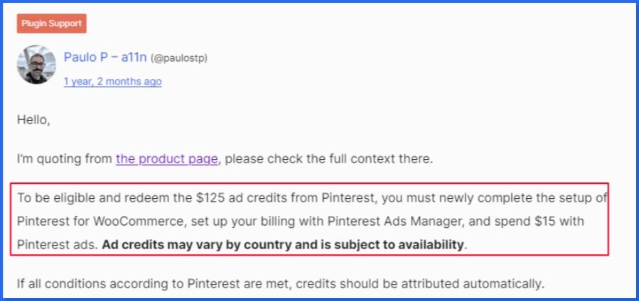 WooCommerce For Pinterest Ads Credit WooCommerce For Pinterest Ads Credit
