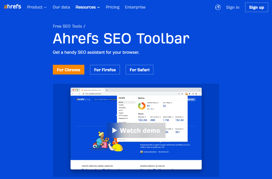 Ahrefs Free SEO Toolbar Ahrefs Free SEO Toolbar