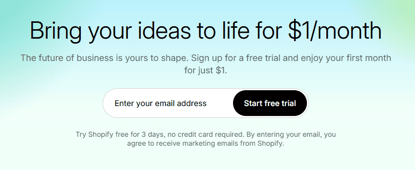 Enter Email For Shopify Trial Enter Email For Shopify Trial