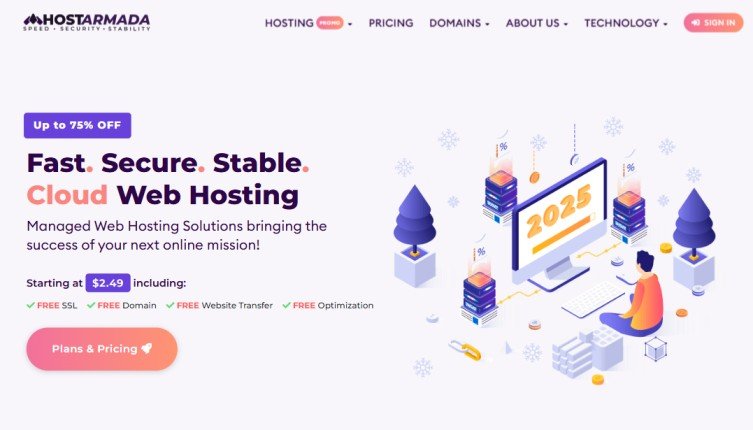 HostArmada Homepage HostArmada Homepage